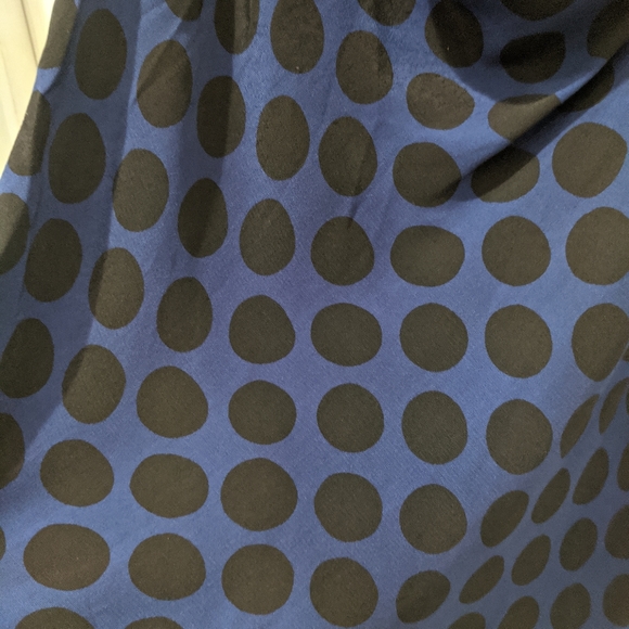 Ella Moss Navy Dot Drape Neck Tank Blouse - Picture 6 of 8